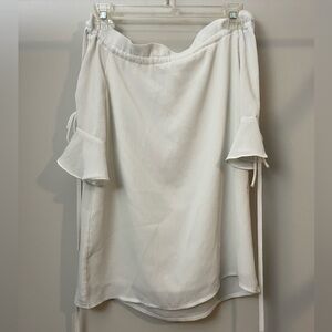 Elegant White Off-Shoulder Women's Top